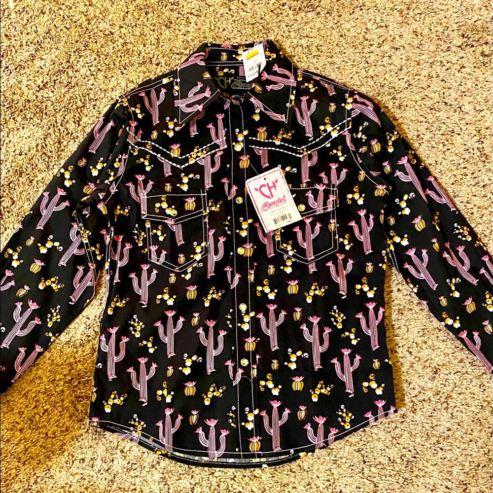 Cowgirl Hardware Brand New w/ Tags Youth Small Girls Pearl Snap Shirt - Western